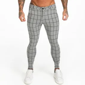 7369 Checked Pattern Skinny Chinos