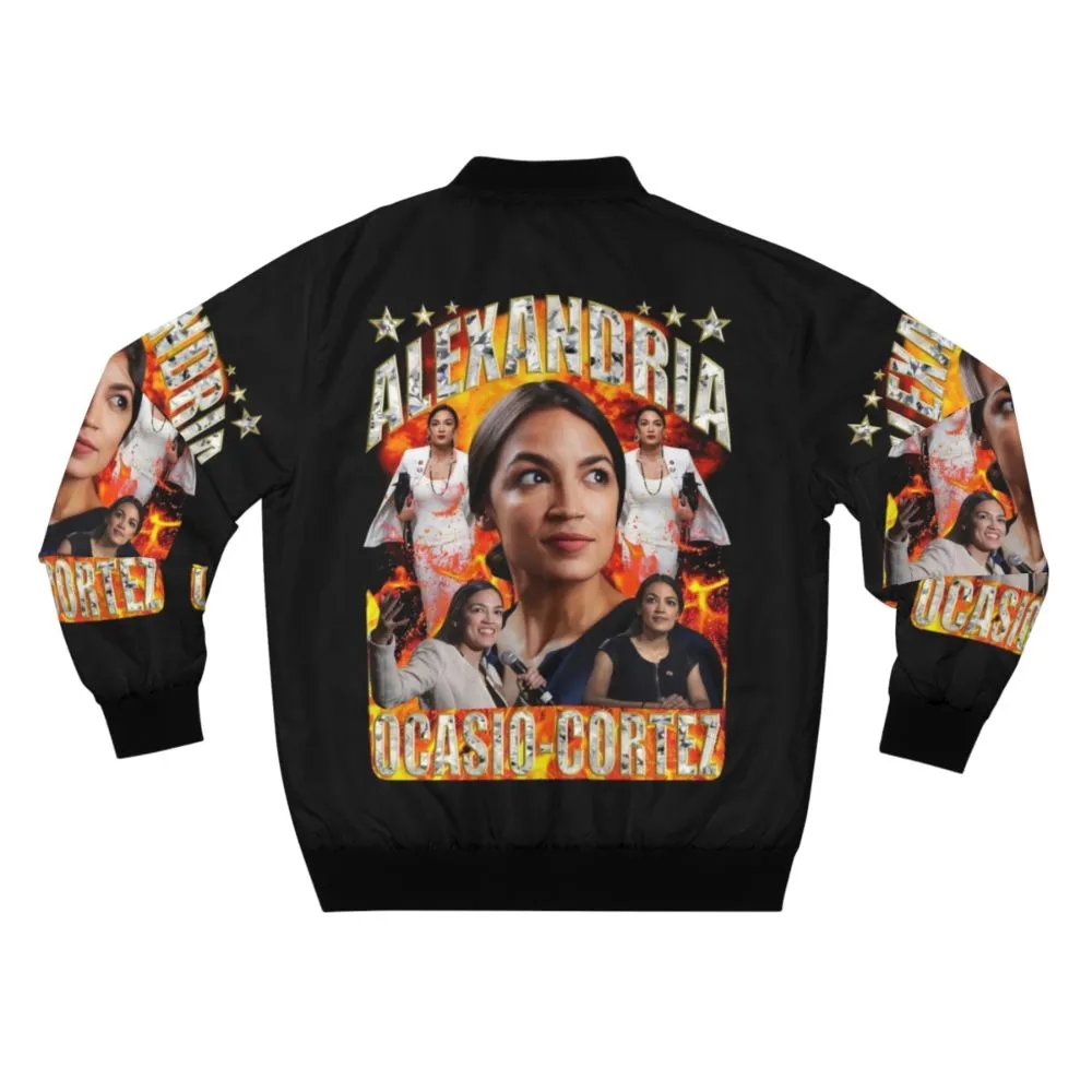 Alexandria Ocasio-Cortez Inspired Bomber Jacket for Democrats