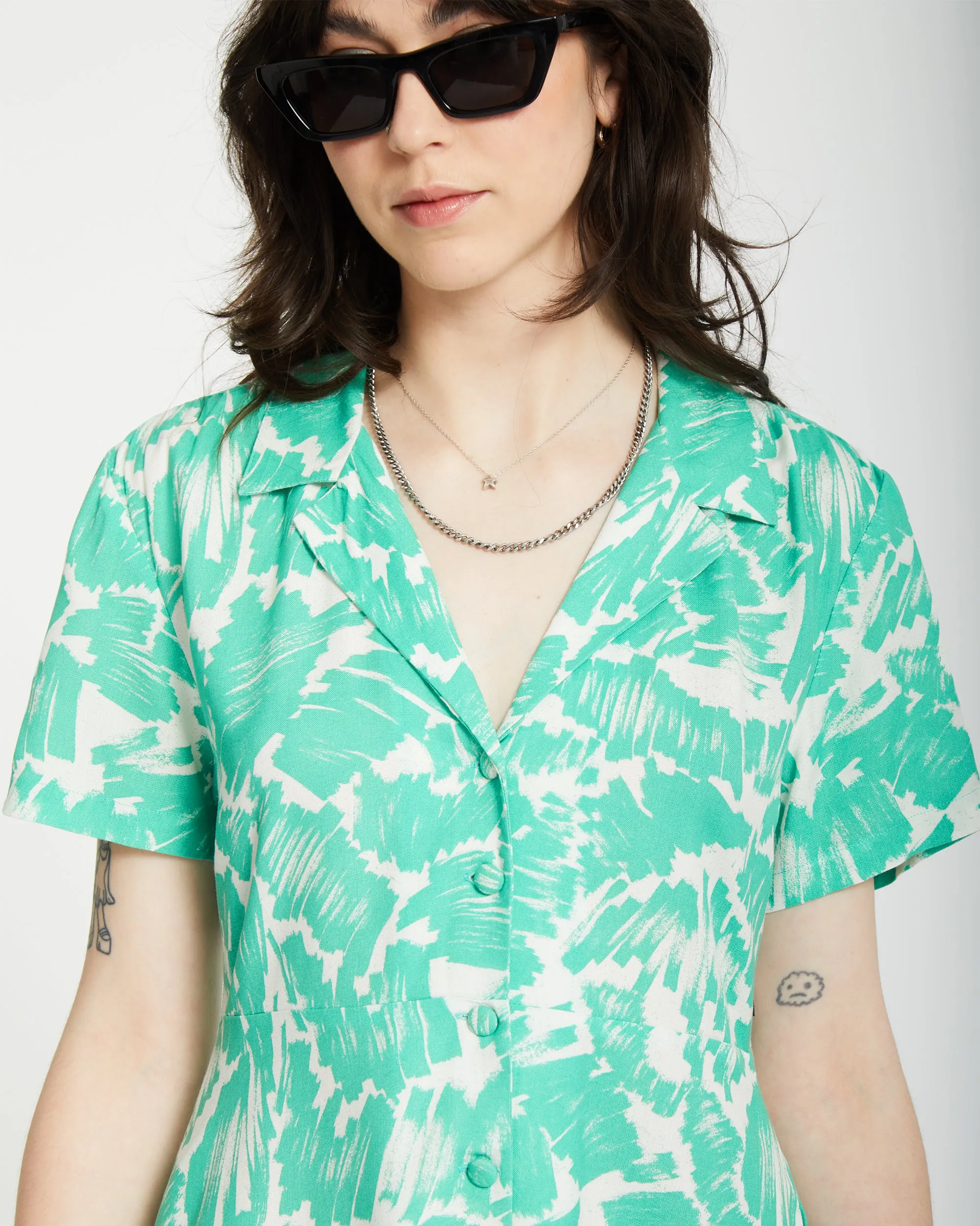 Alix Shirt Dress - JADE