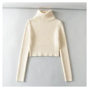 American Vintage turtleneck sweater bottomed sweater top  7198