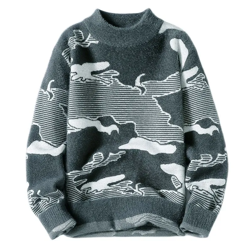 Antonios Camouflage Pattern Sweater Men