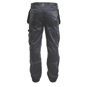 Apache Mens Work Trousers Stretch Cargo Low Rise Comfort Black Grey 36" W 31" L