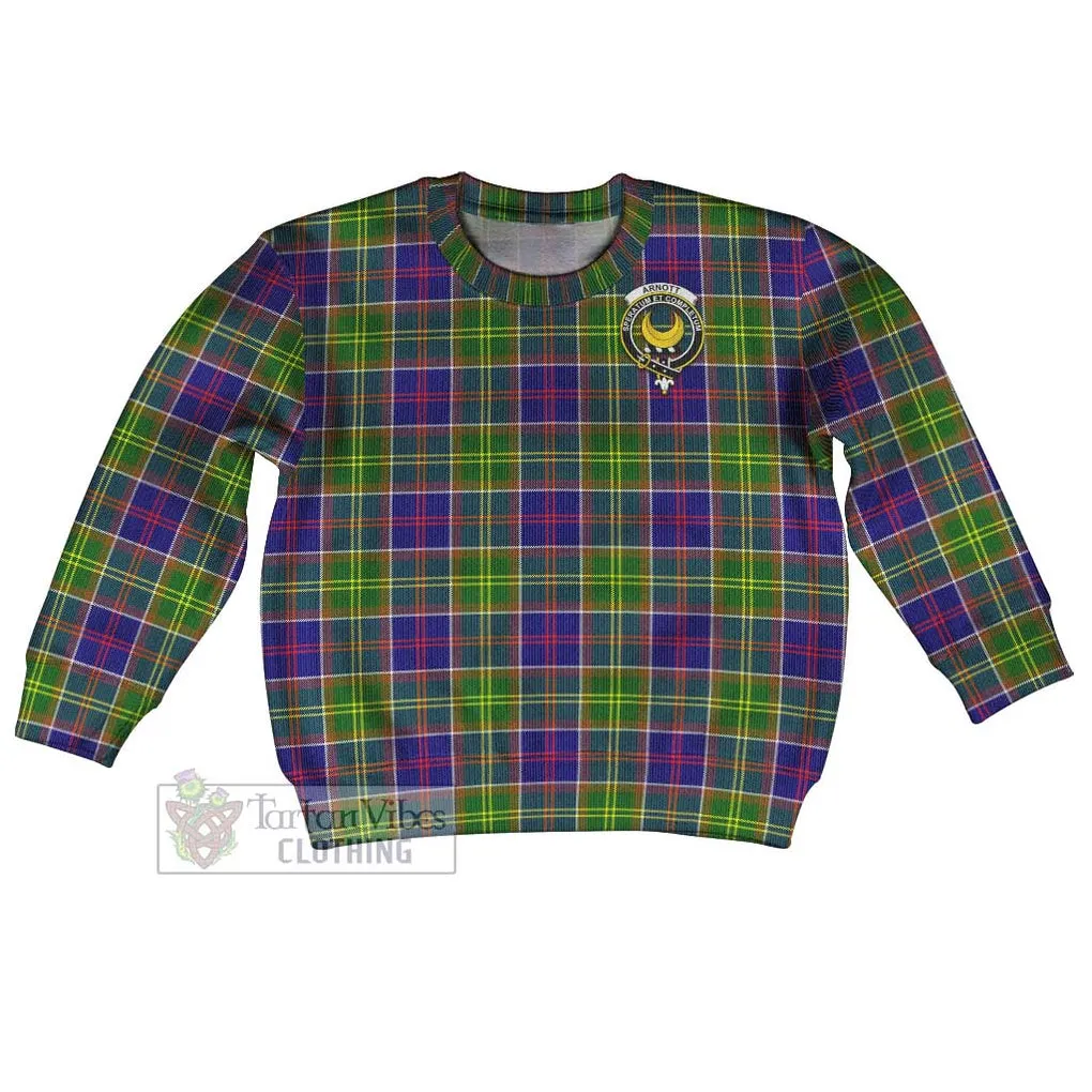 Arnott Tartan Kid Ugly Sweater with Family Crest