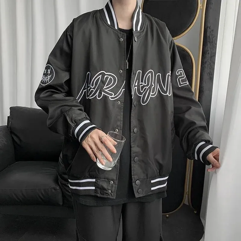 Baggy Jacket Men 'S And Women 'S Spring And Autumn Loose Baseball Jacket