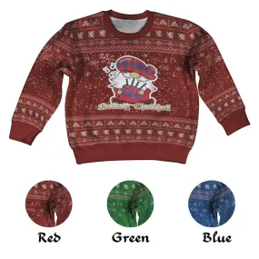 Blane Clan Christmas Kid Ugly Sweater with Gnome Playing Bagpipes