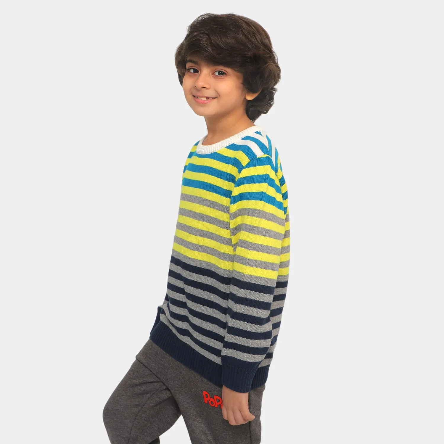 Boys Winter Sweater Groovy Stripe