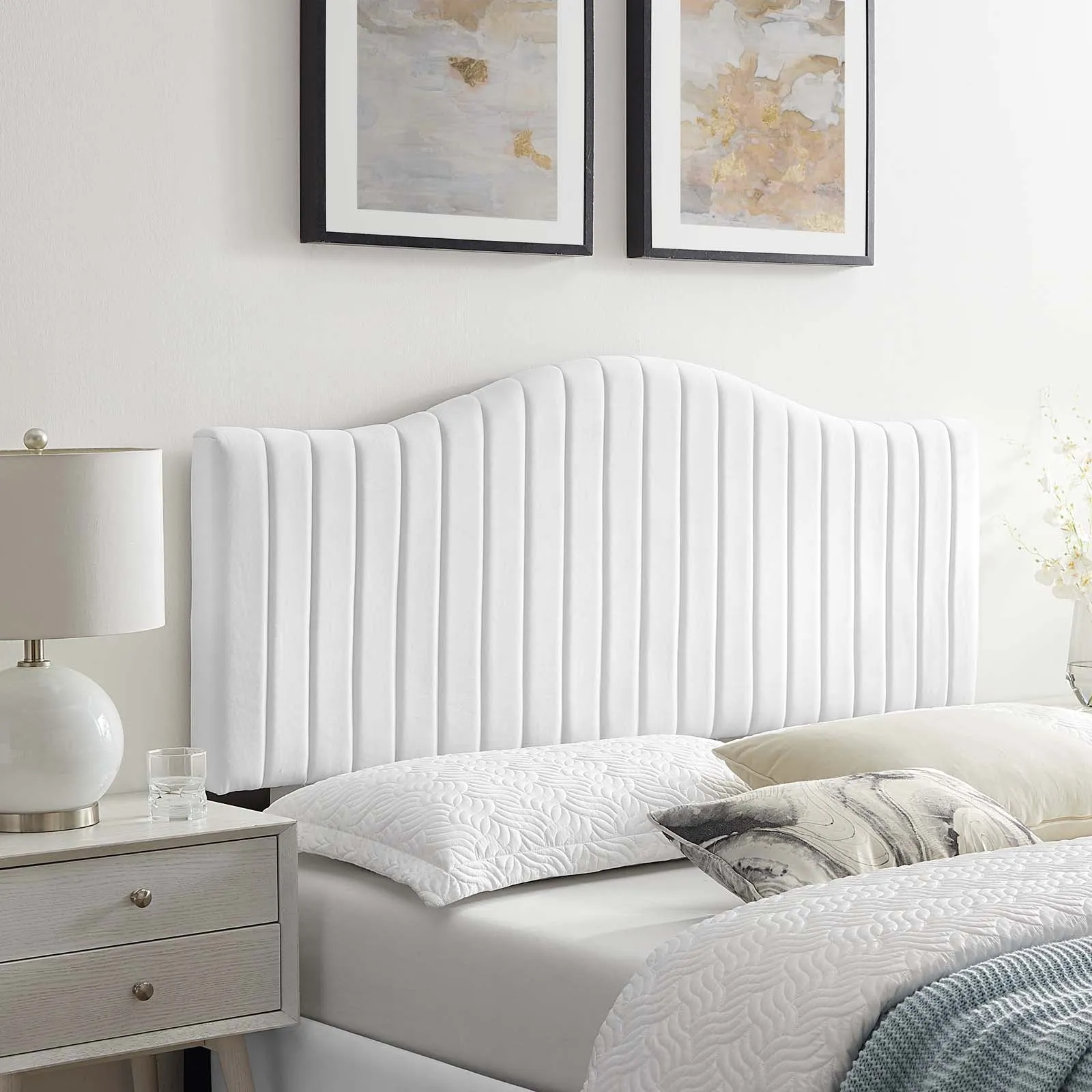 Brielle Channel Tufted Performance Velvet Headboard