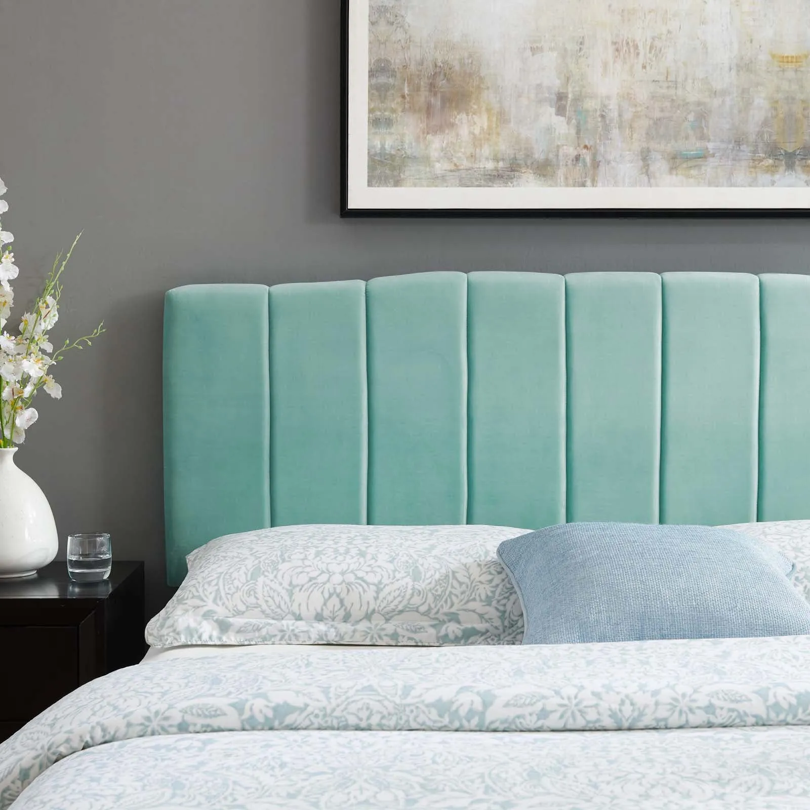 Camilla Channel Tufted Performance Velvet Headboard