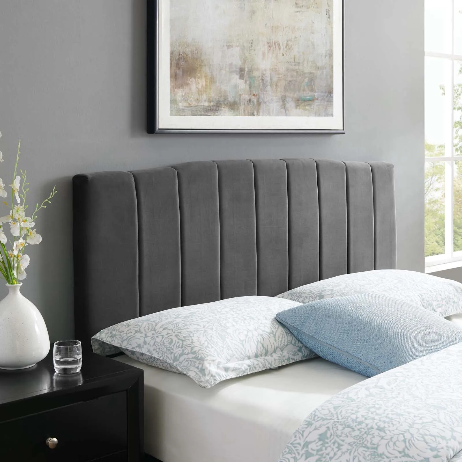 Camilla Channel Tufted Performance Velvet Headboard