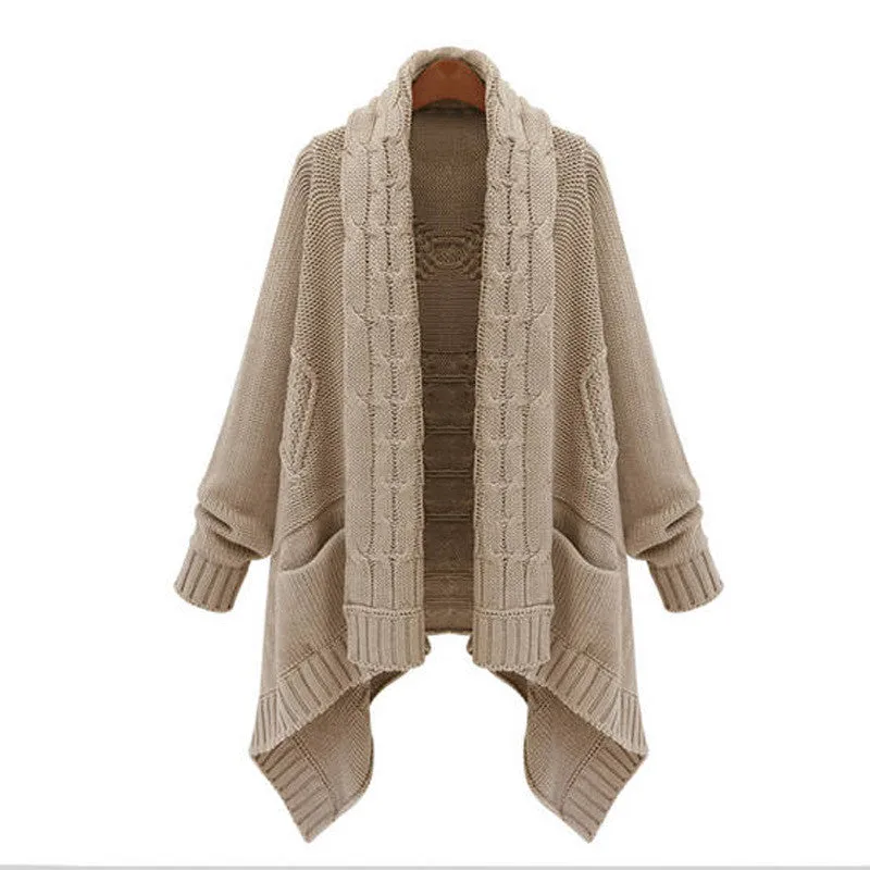 Cardigan Loose Upset Asymmetric Pure Color Sweater