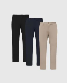 Core Color Straight Twill Chino Pant 3-Pack