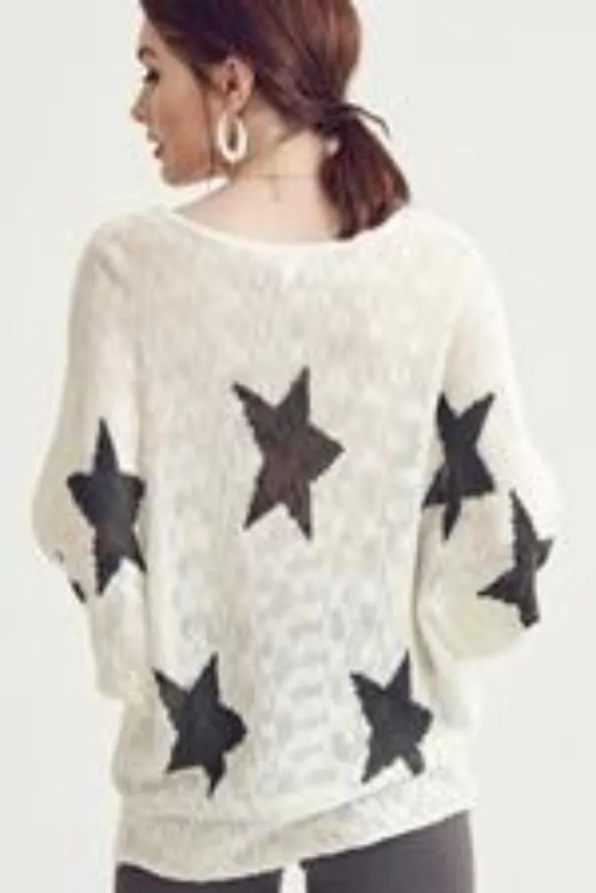 Counting Stars Ivory Sweater