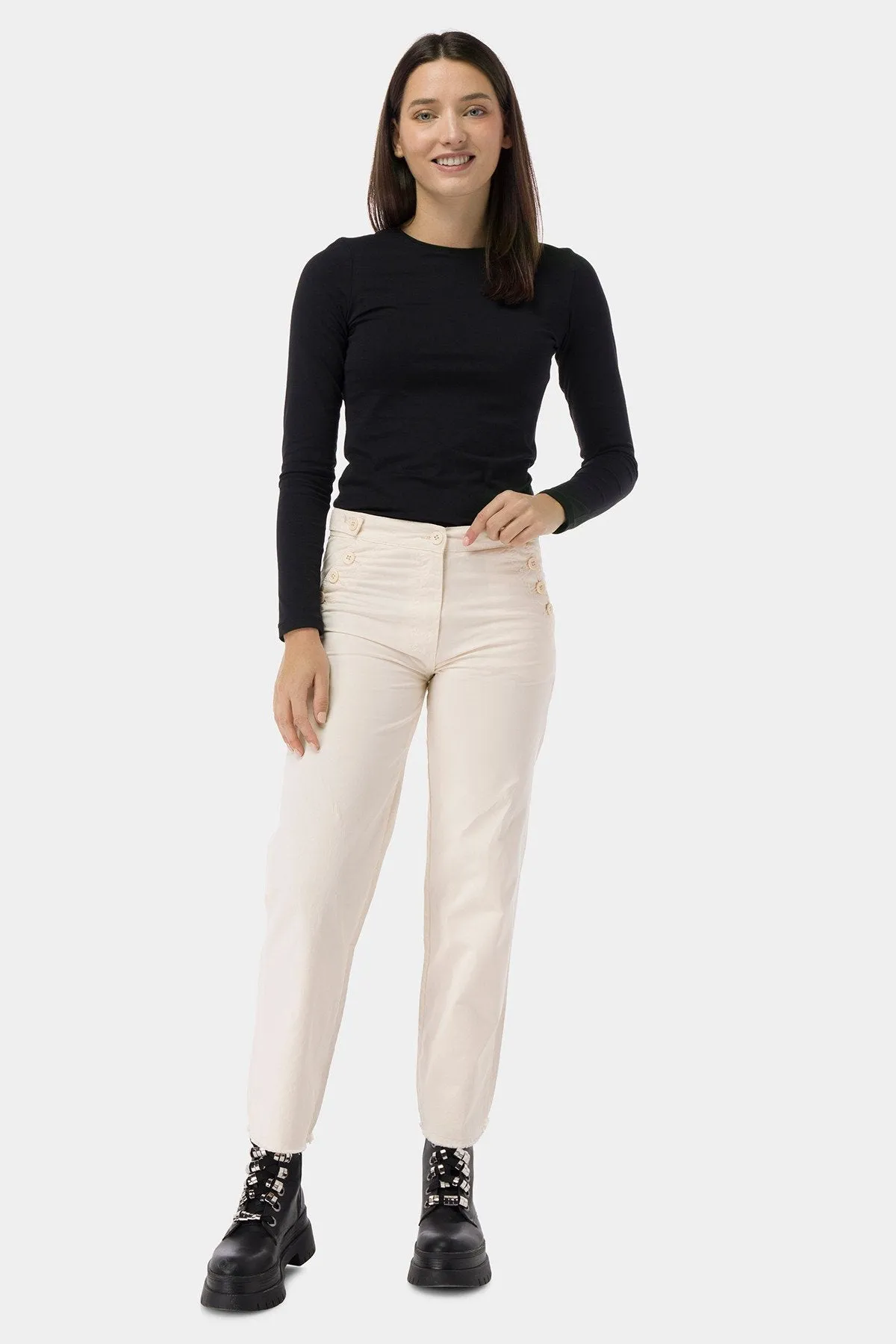 Culottes Trouser For Women - Off White