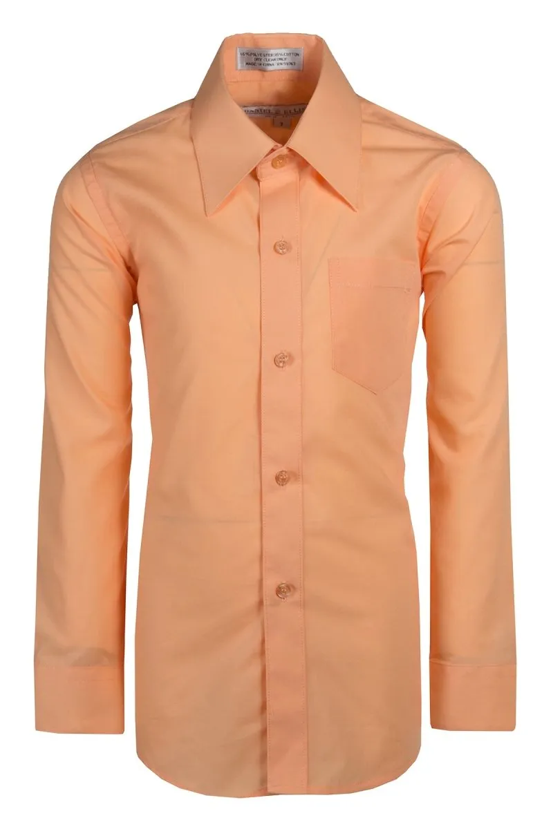 Daniel Ellissa Boys' Dress Shirt: Classic Button-Up Style in 20 Colors | Sizes 2-20