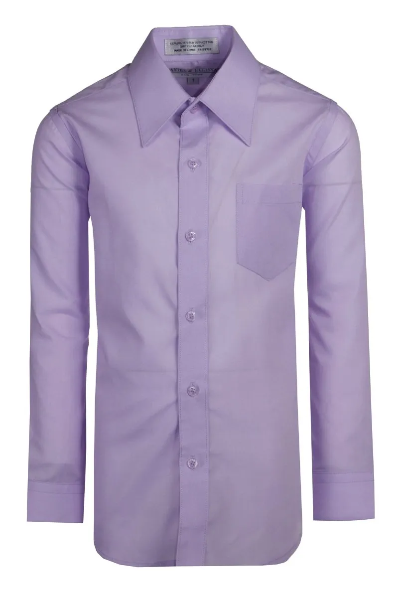 Daniel Ellissa Boys' Dress Shirt: Classic Button-Up Style in 20 Colors | Sizes 2-20