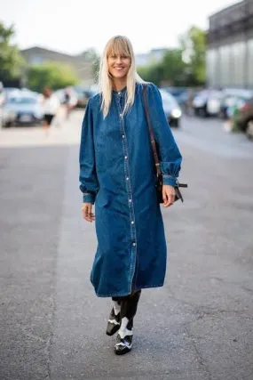 DENIM SHIRT DRESS PAOLA