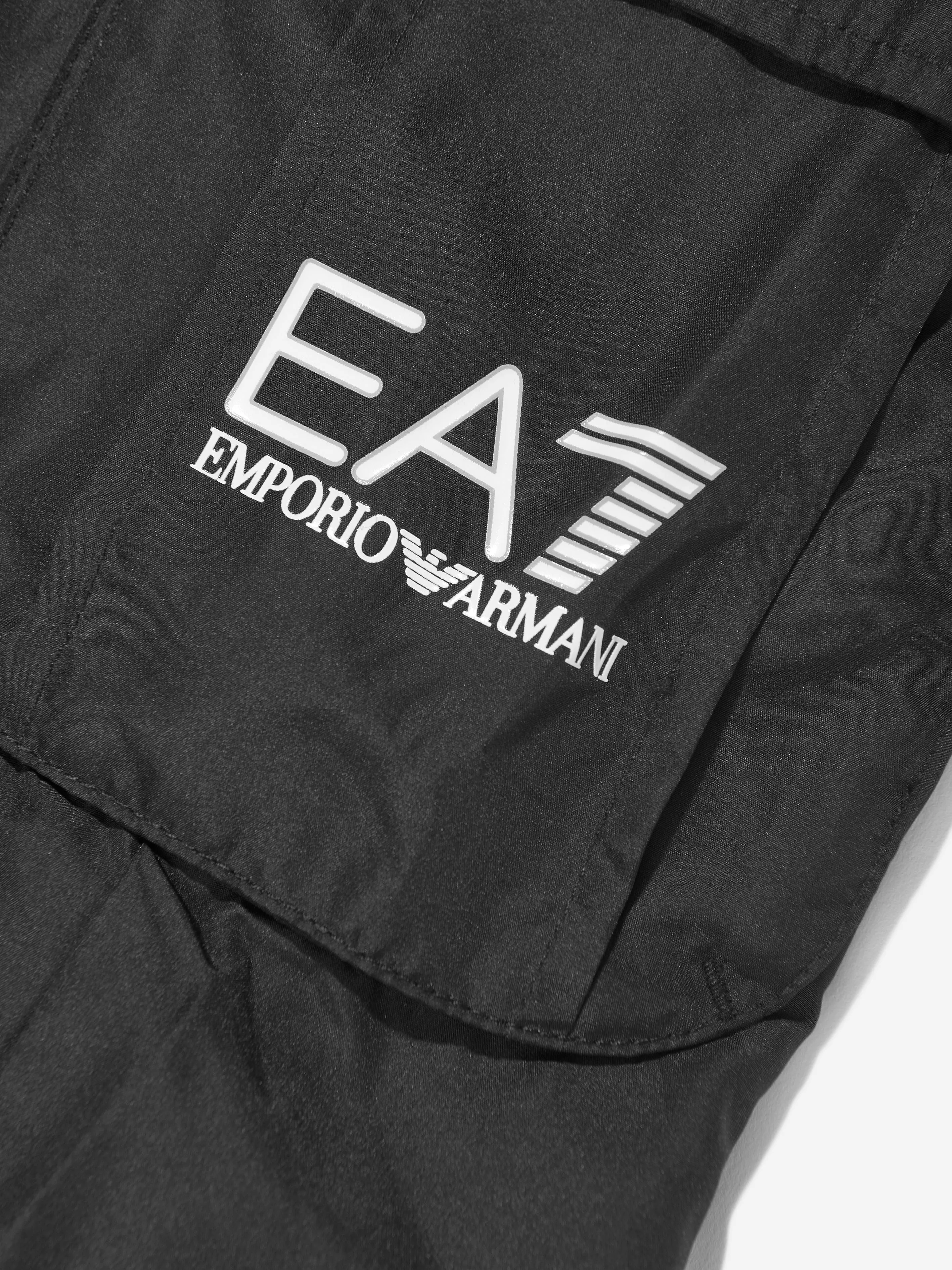 EA7 Emporio Armani Boys Cargo Trousers in Black