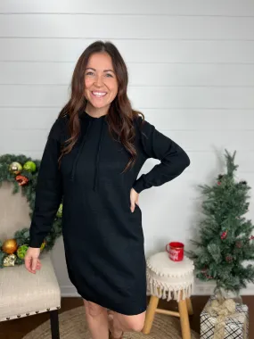 Easy Does It Hooded Sweater Dress