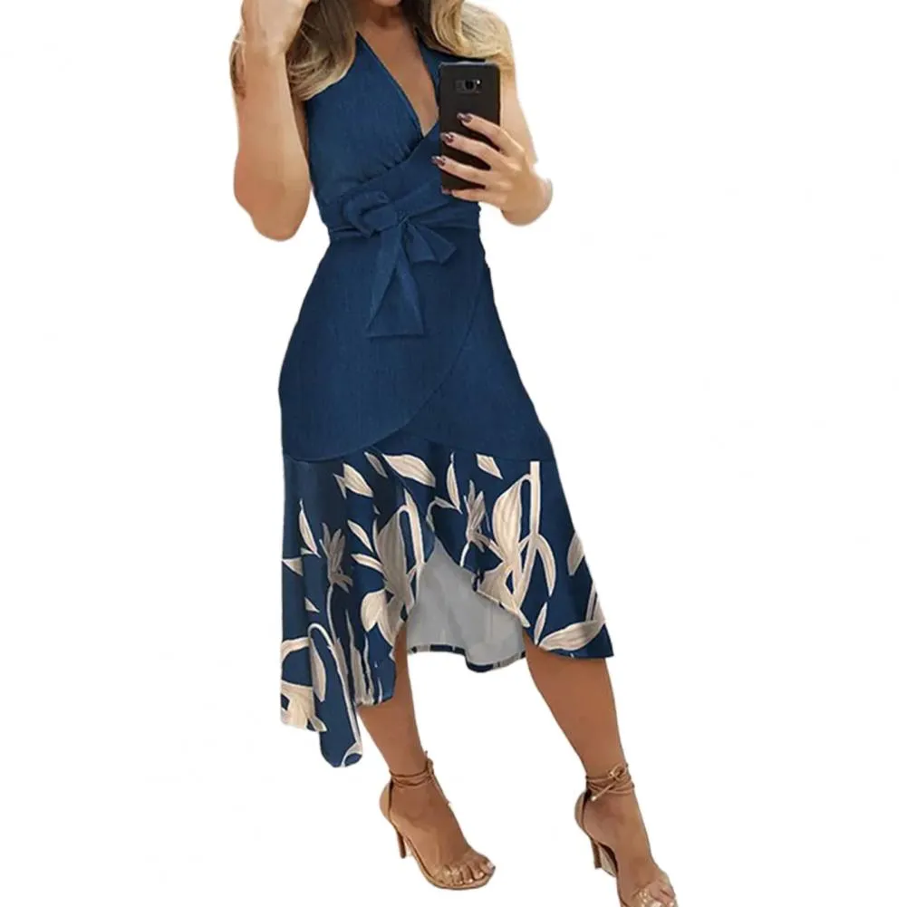 Funki Buys | Dresses | Women's Summer Party Midi Wrap Dress