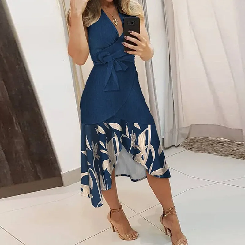 Funki Buys | Dresses | Women's Summer Party Midi Wrap Dress