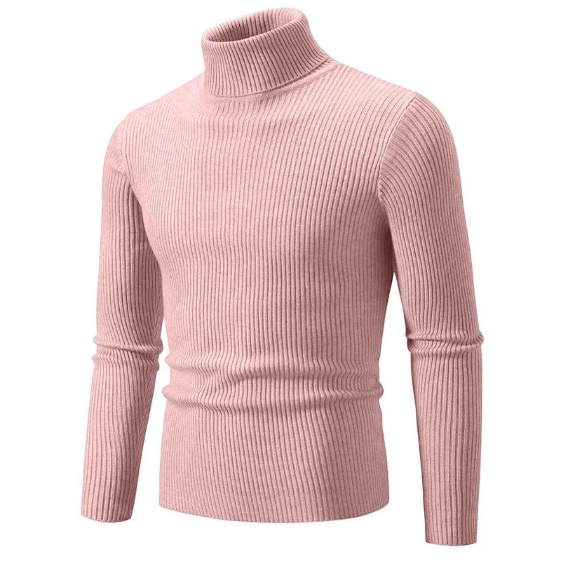 Garry – Men's Warm Striped Turtleneck Sweater