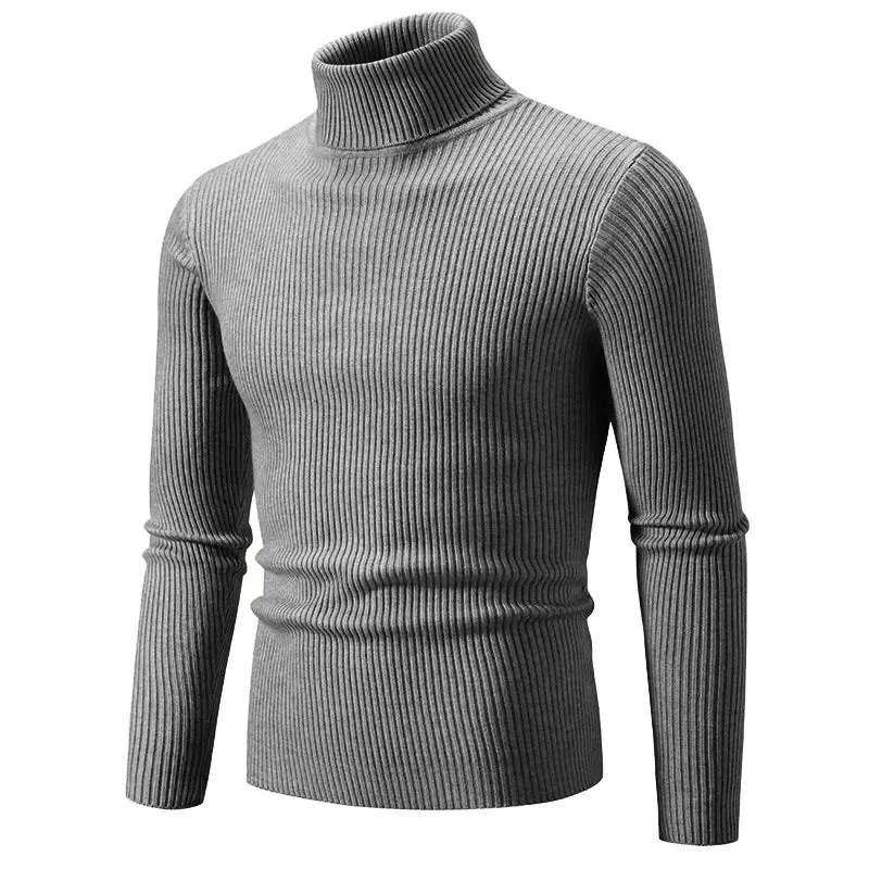 Garry – Men's Warm Striped Turtleneck Sweater