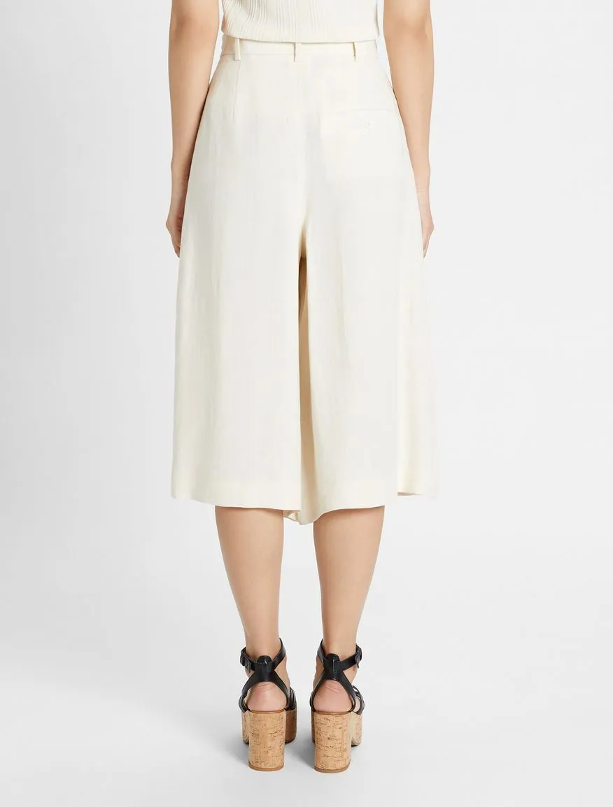 Geneve Pleated Culotte Linen