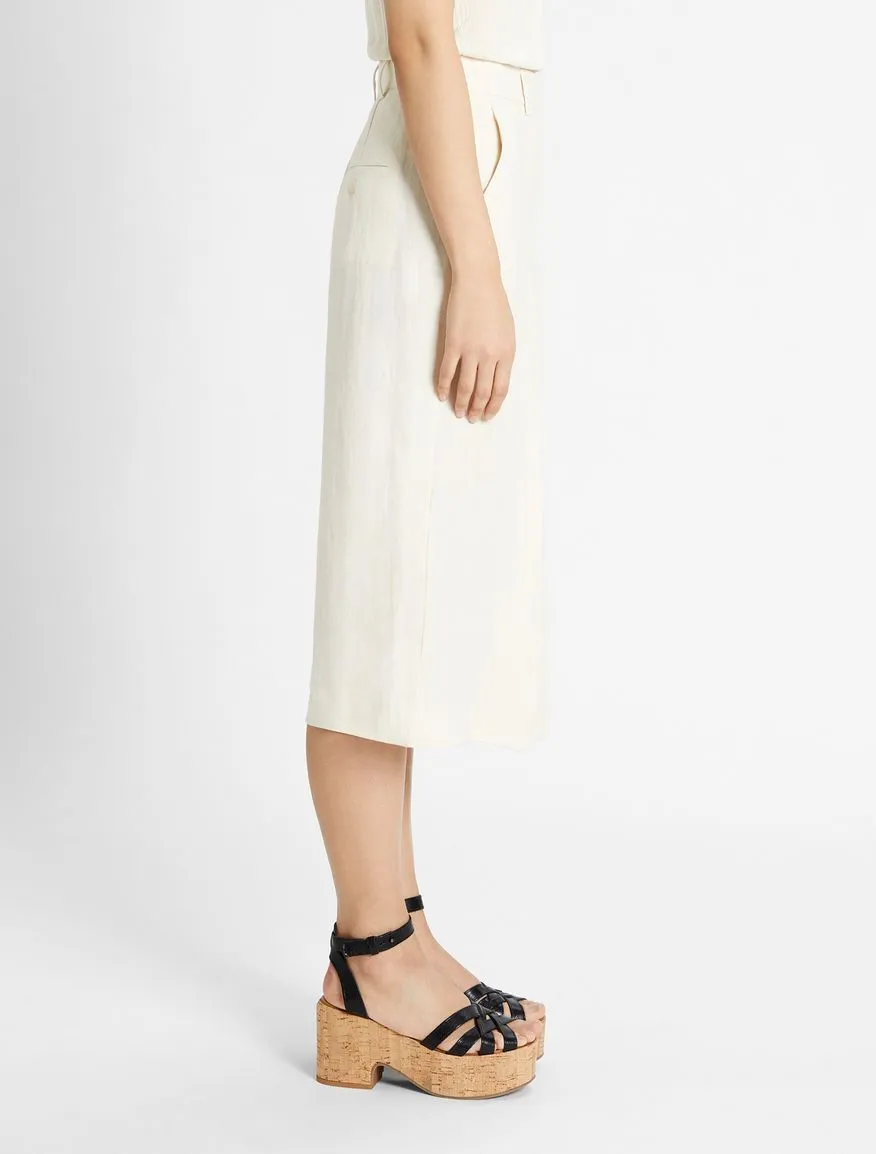 Geneve Pleated Culotte Linen