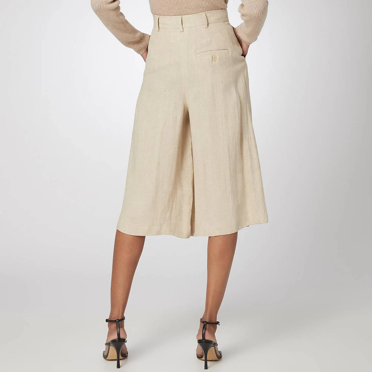 Geneve Pleated Culotte Linen