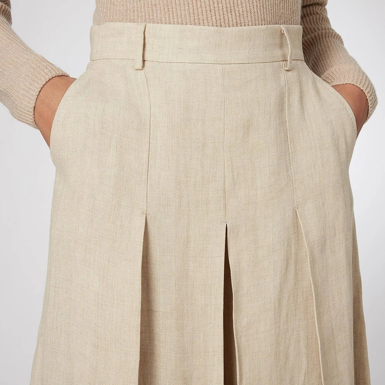 Geneve Pleated Culotte Linen