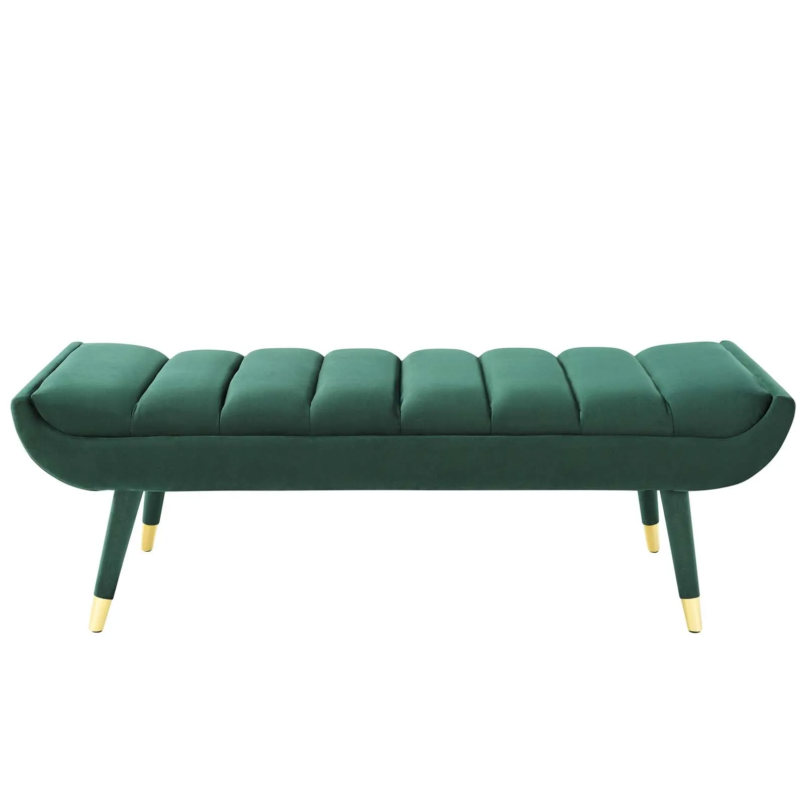 Guess Channel Tufted Performance Velvet Accent Bench