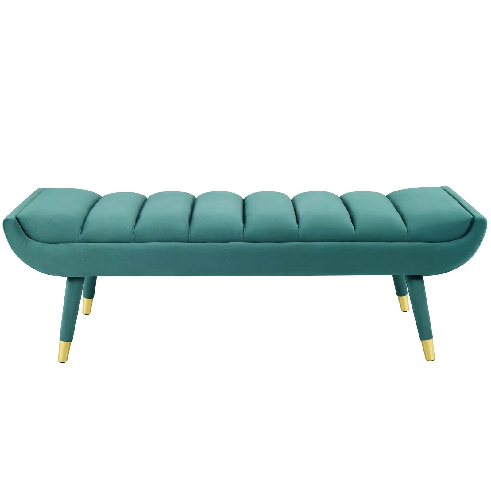 Guess Channel Tufted Performance Velvet Accent Bench