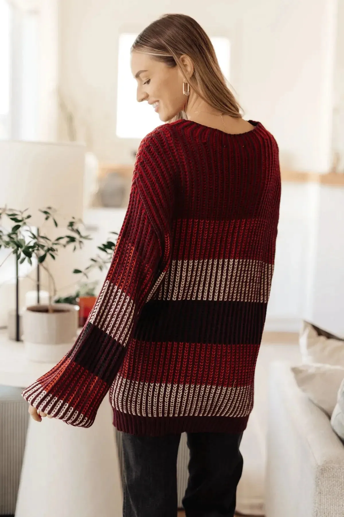 Haptics ombre striped sweater