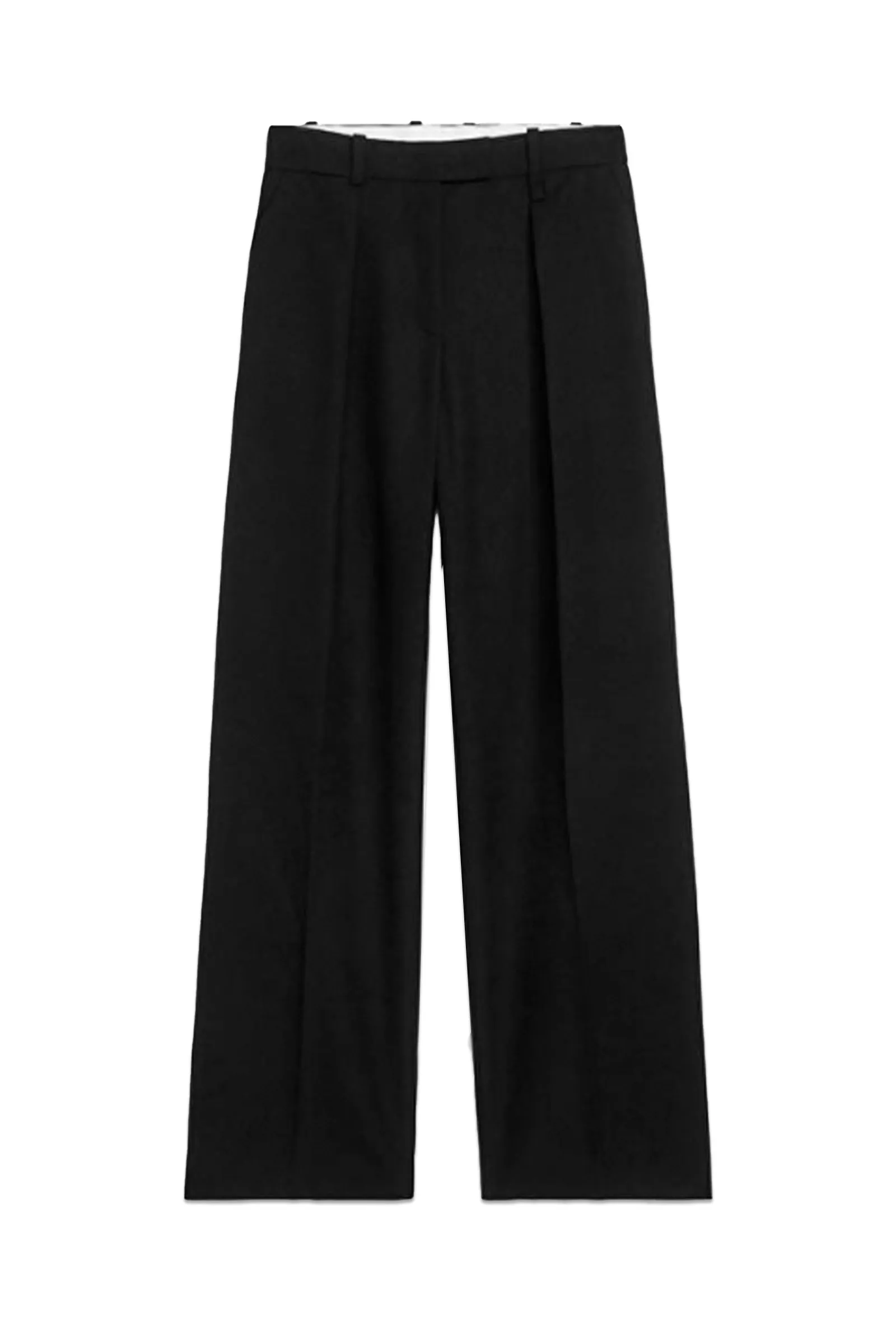 High-Waist Pleated Trousers