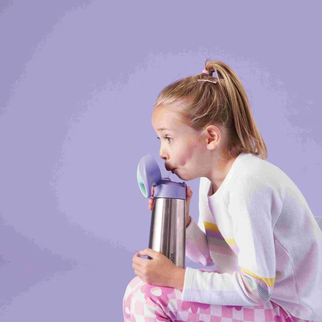 Insulated Straw Sipper & Insulated Food Jar Purple