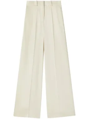 JIL SANDER Beige Wide-Leg Tailored Trousers for Women