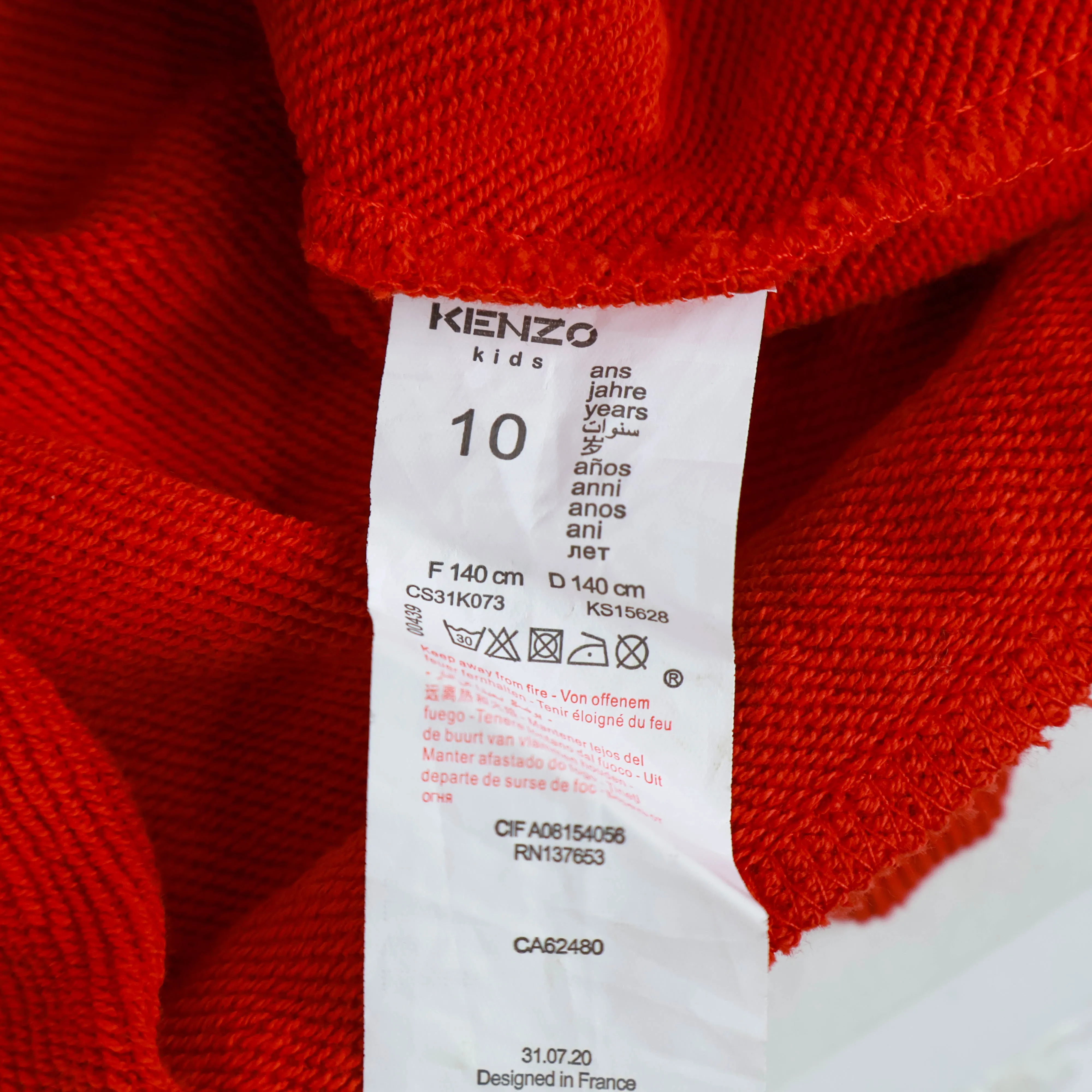 Kenzo Kids Sweater Orange 10