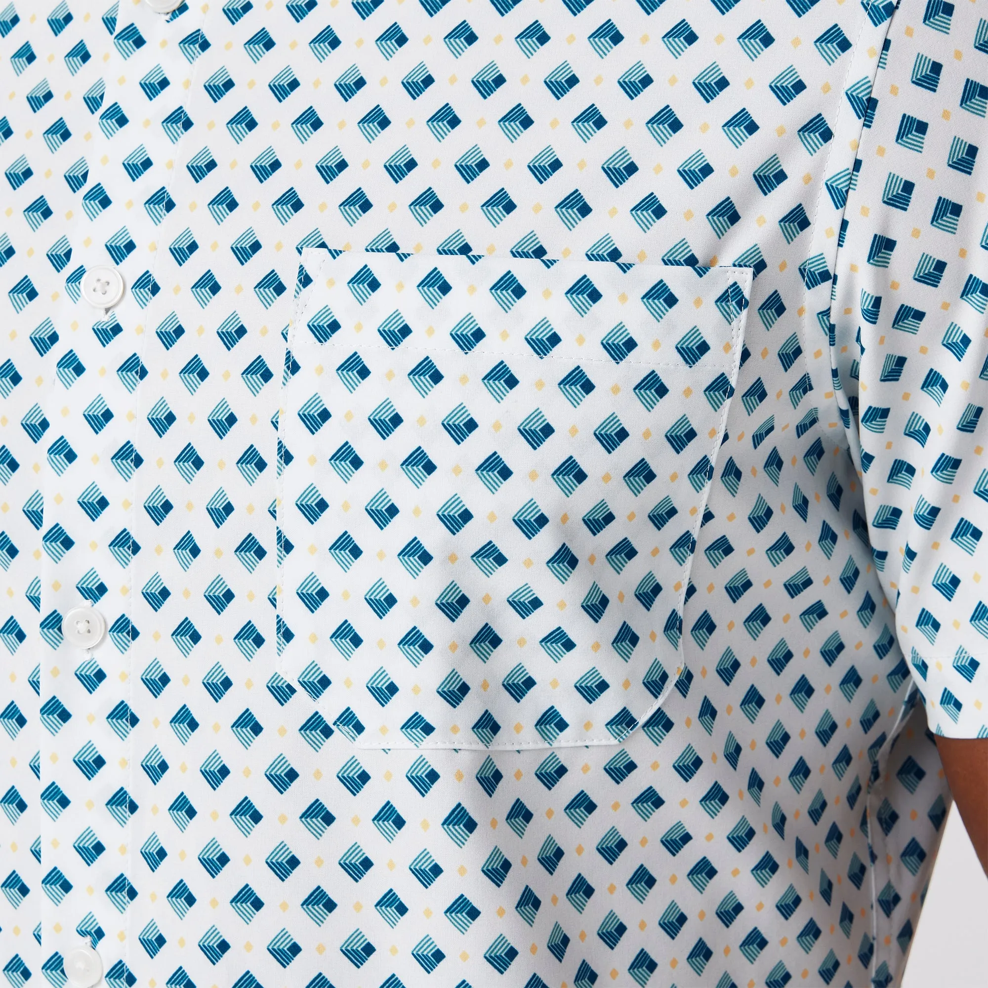 Leeward Dress Shirt - White Layered Diamond