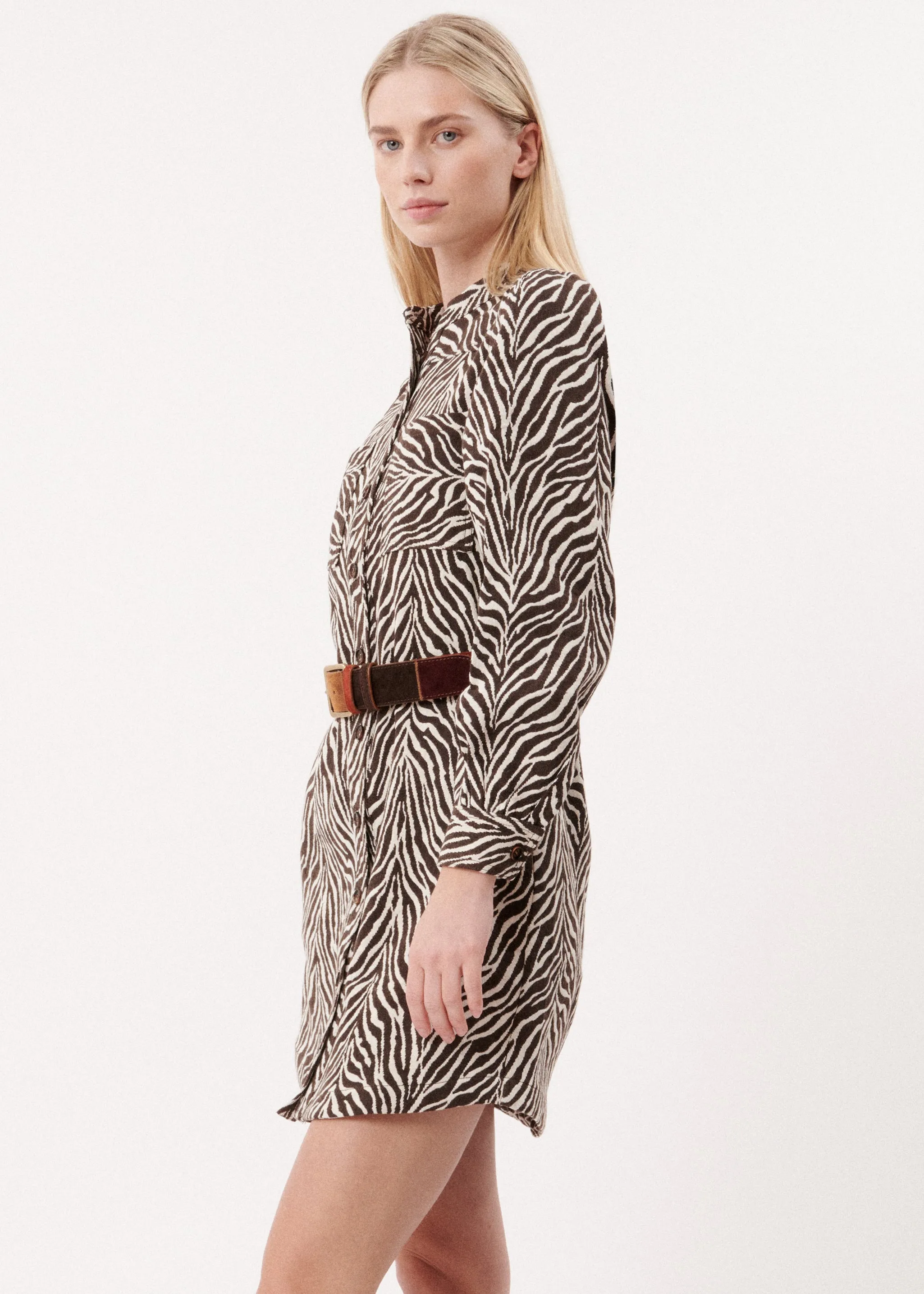 LEONIE SHIRT DRESS (ZEBRA)