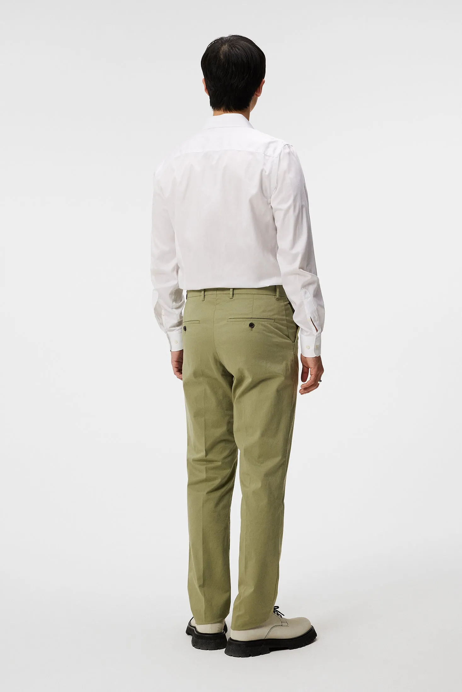 Lois Cloud Satin Pants / Oil Green