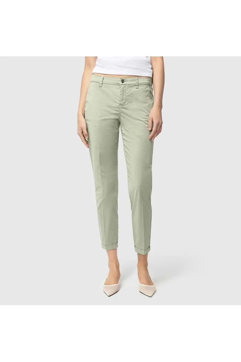 Mac Jeans Chino Turn Up Authentic Stretch Gabardine 3075-00-0434L | 343R Dried Rosemary PPT