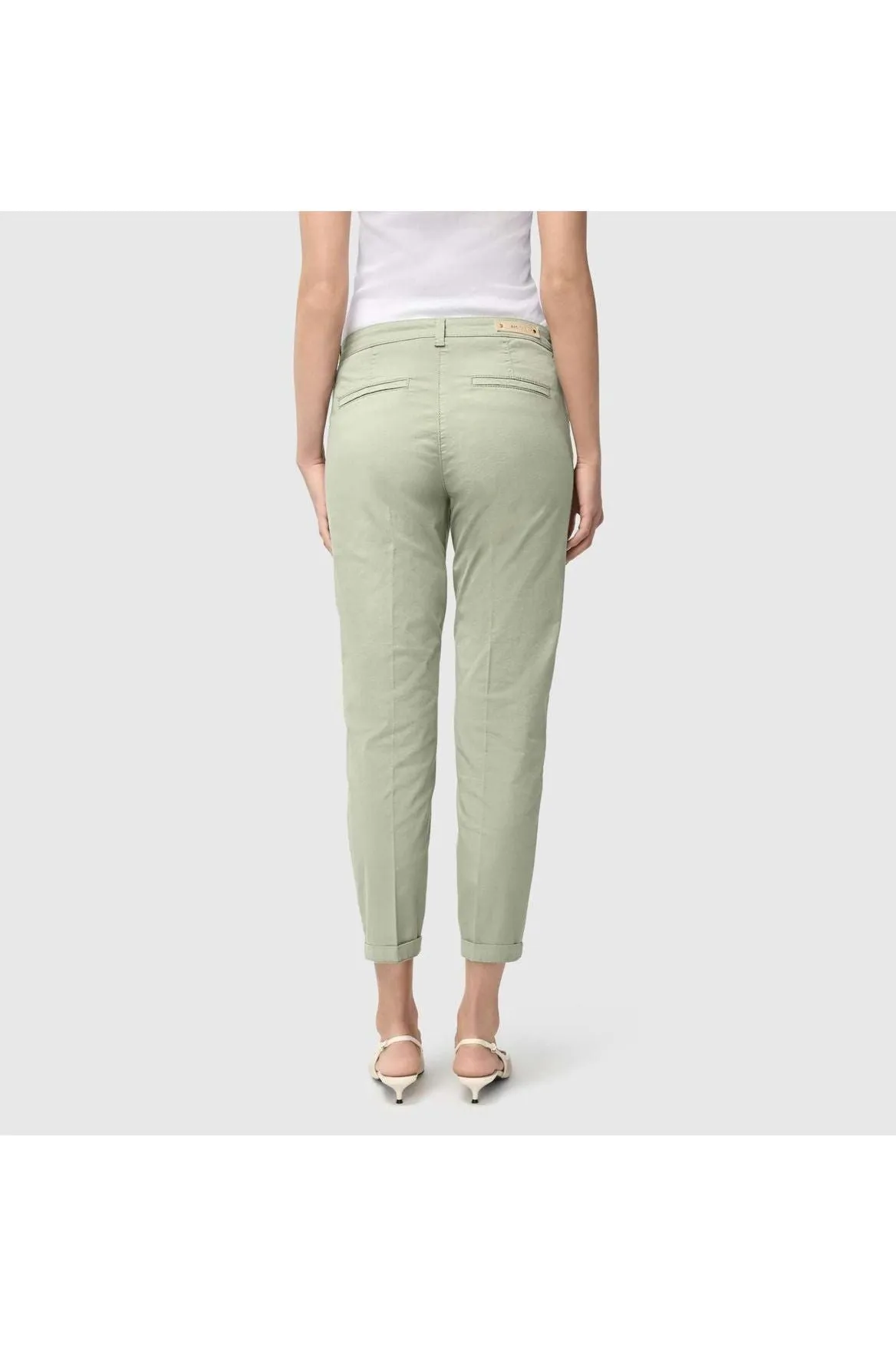 Mac Jeans Chino Turn Up Authentic Stretch Gabardine 3075-00-0434L | 343R Dried Rosemary PPT