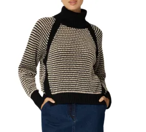 Madison Sweater- Black/Ivory