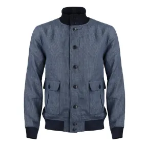 McKINNON & CO Houndstooth Bomber Jacket BLUE