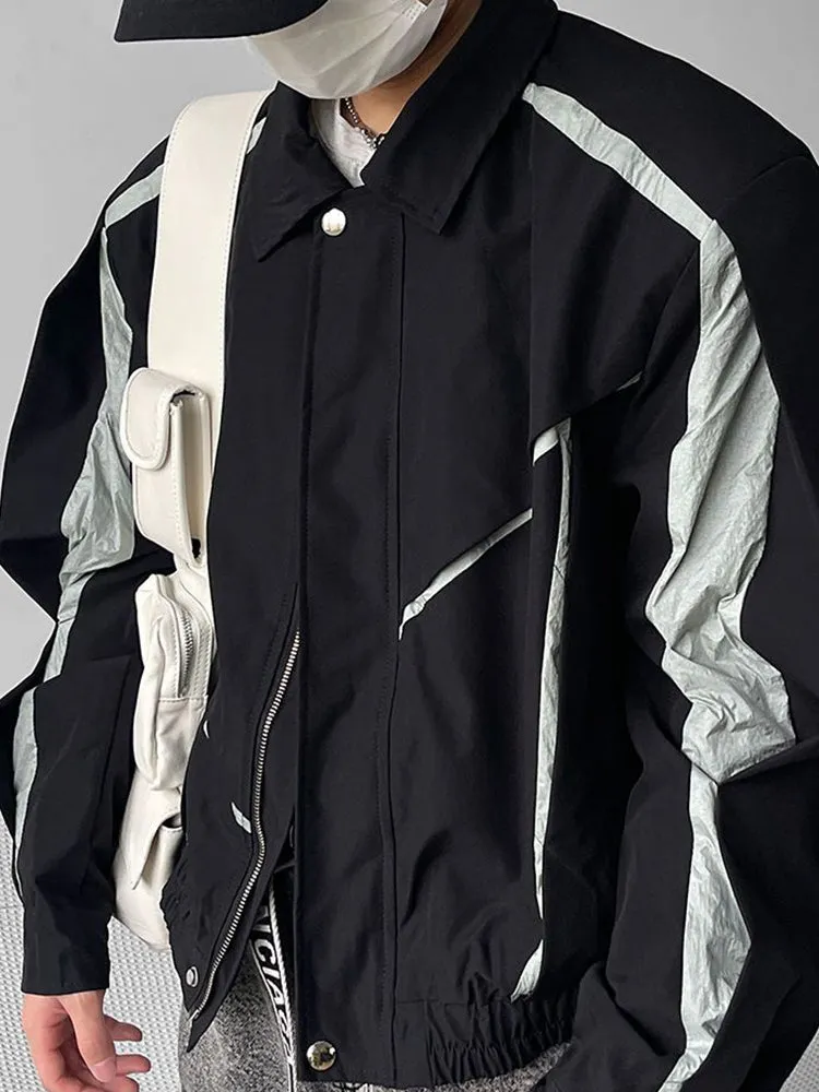 Men's contrasting zippered jacket