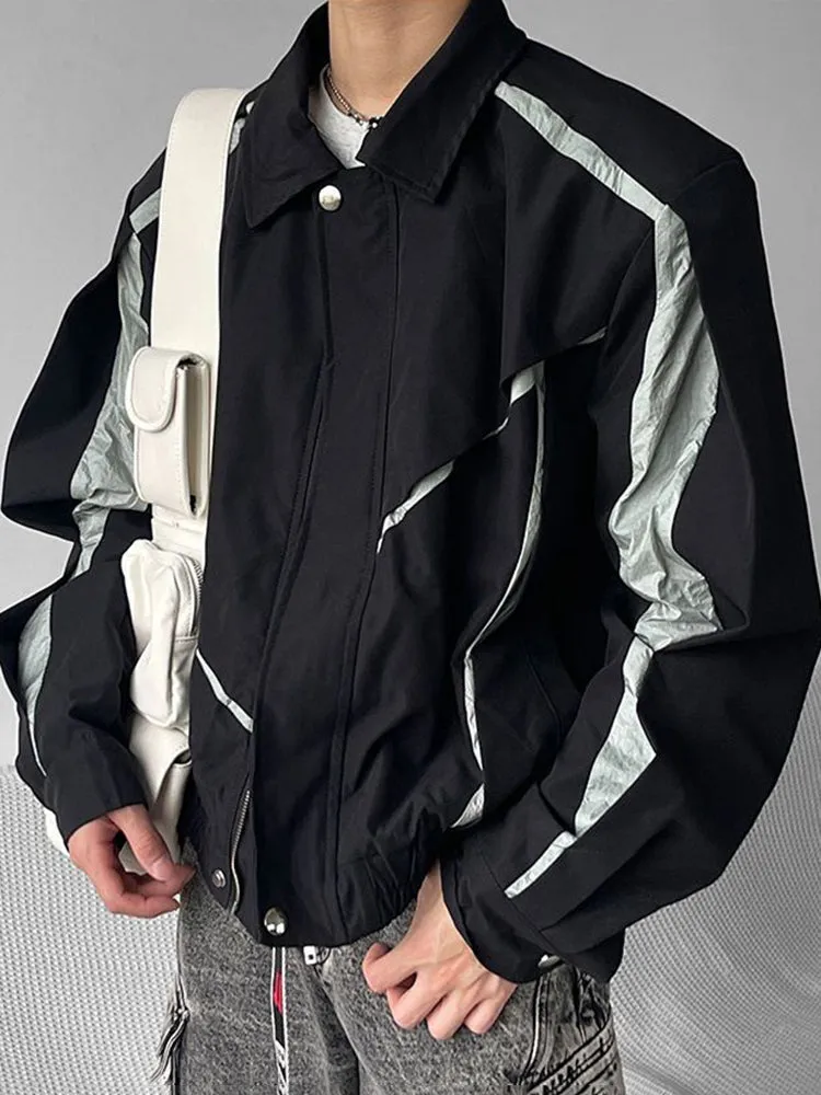 Men's contrasting zippered jacket