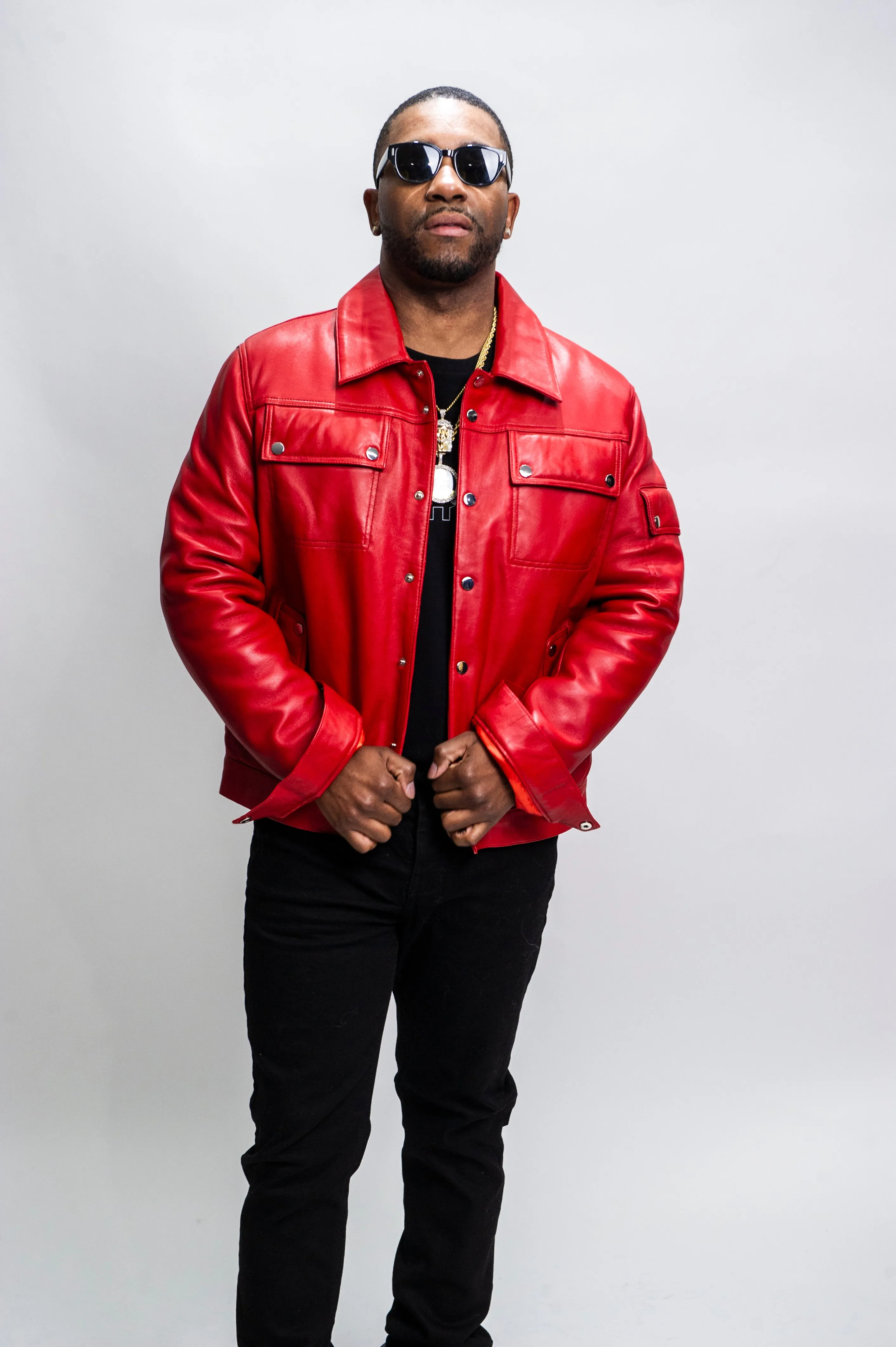 Men's Jax Leather Jacket [Red]