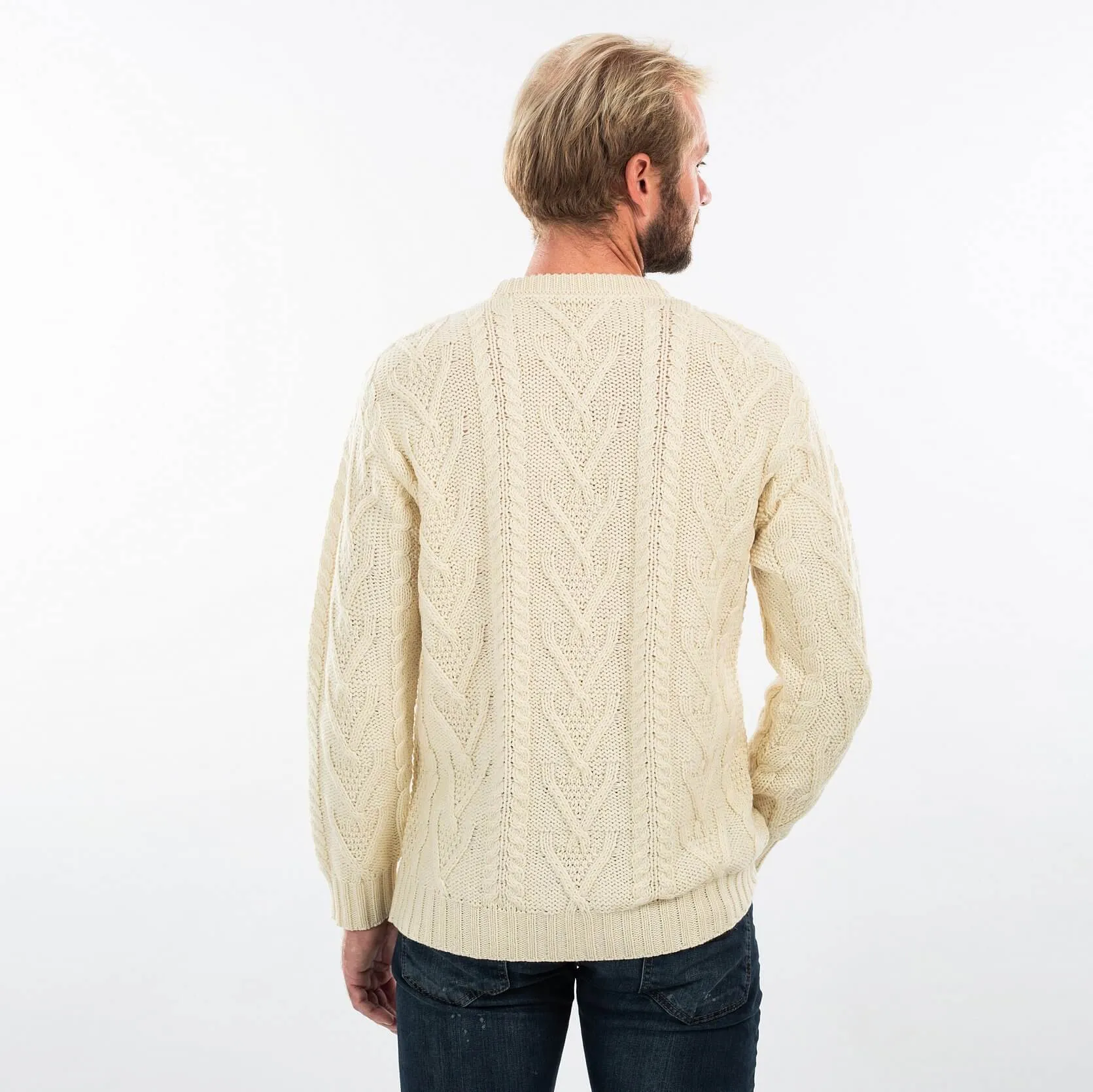 Men's Traditional Irish Aran Sweater