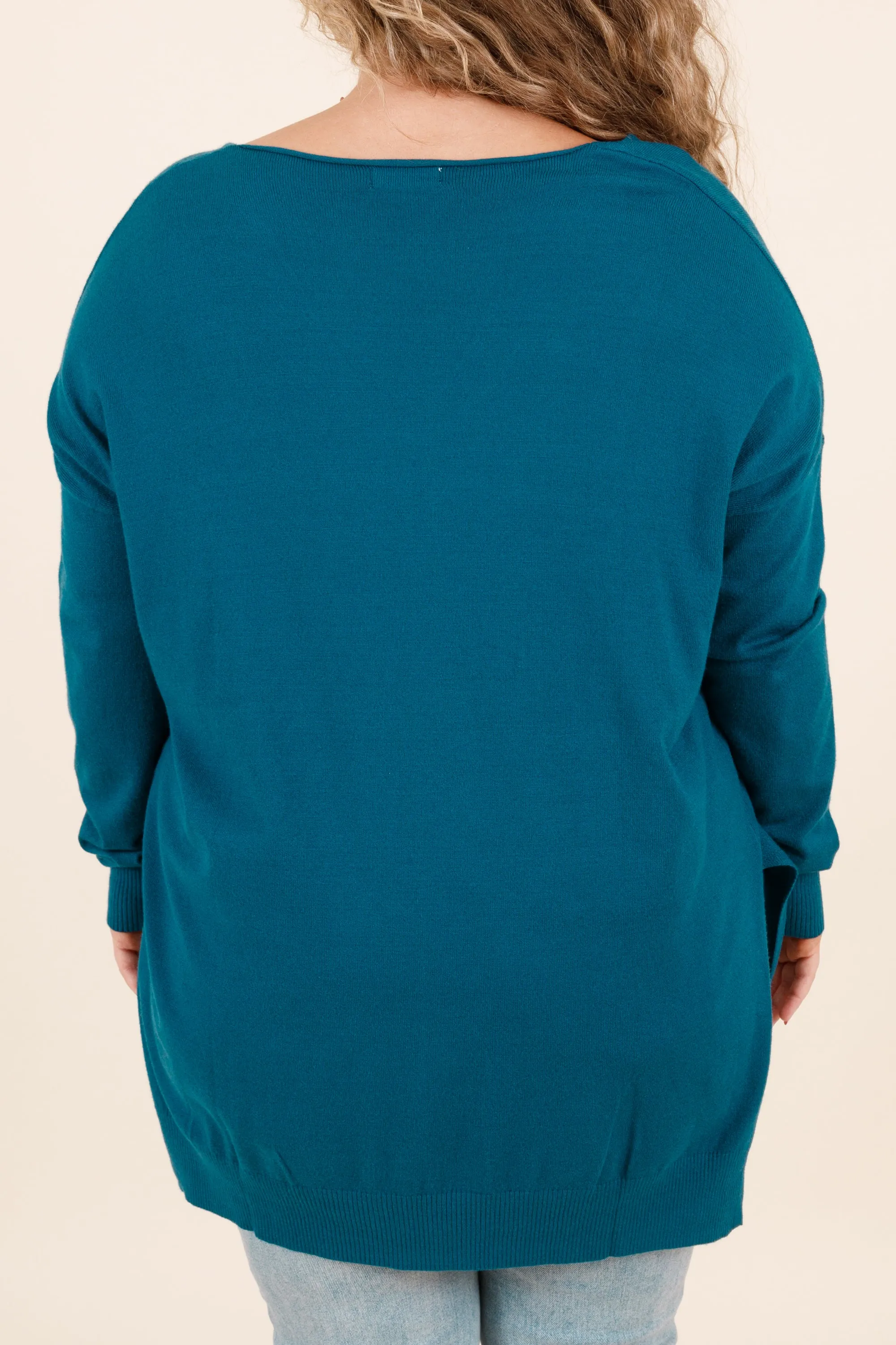 Miss Who I Was Sweater, Teal