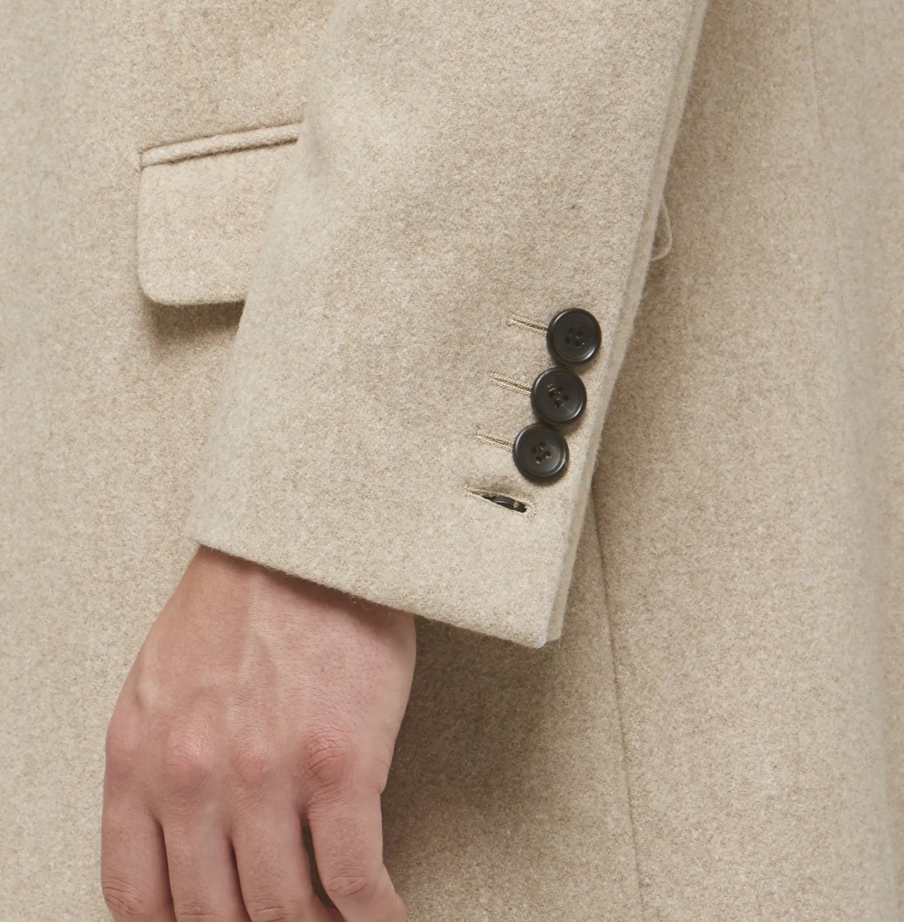 Oatmeal Wool Overcoat